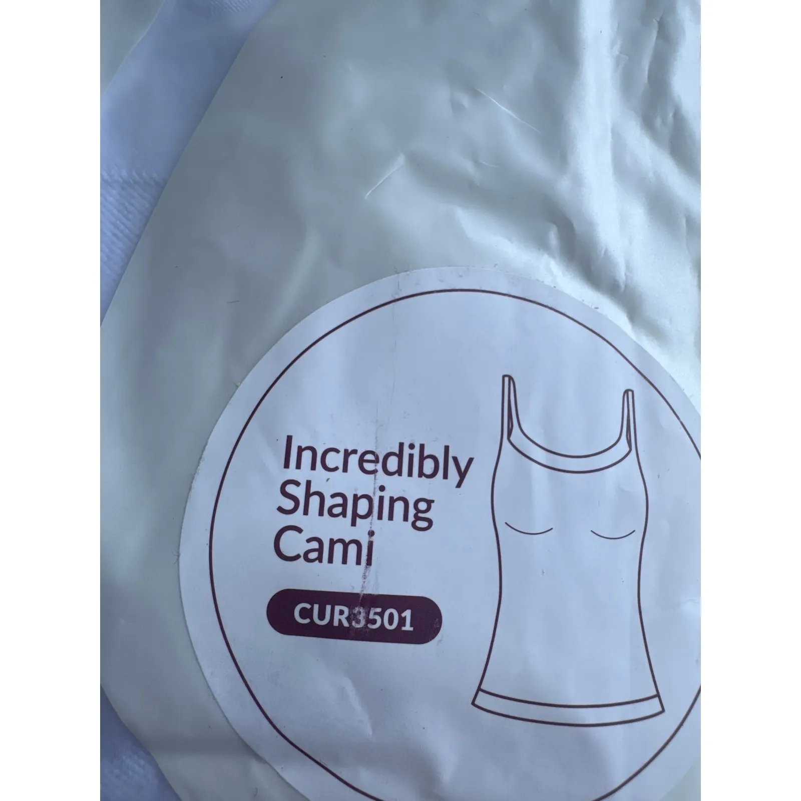Brand New Curveez Women's Large White Incredibly Shaping Cami Shapewear Top - Image 3