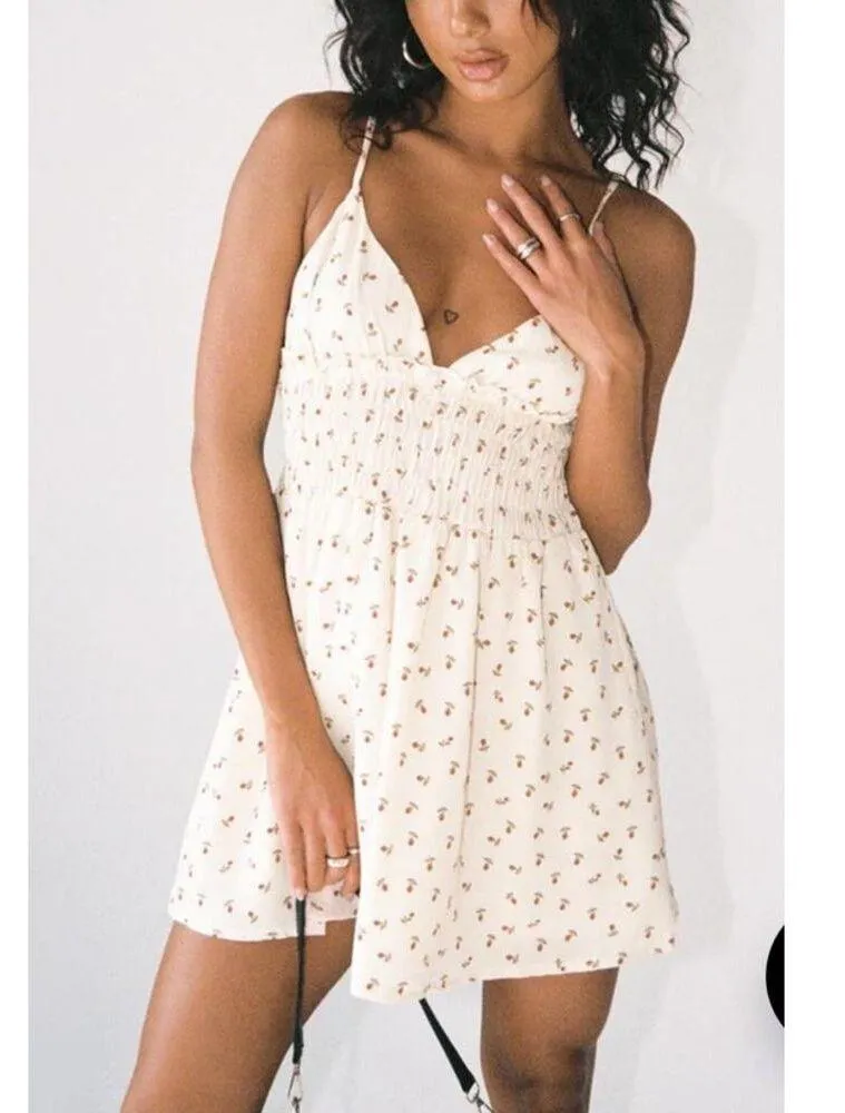 Princess Polly - Roza Floral Mini Dress in Cream & Red - Image 7