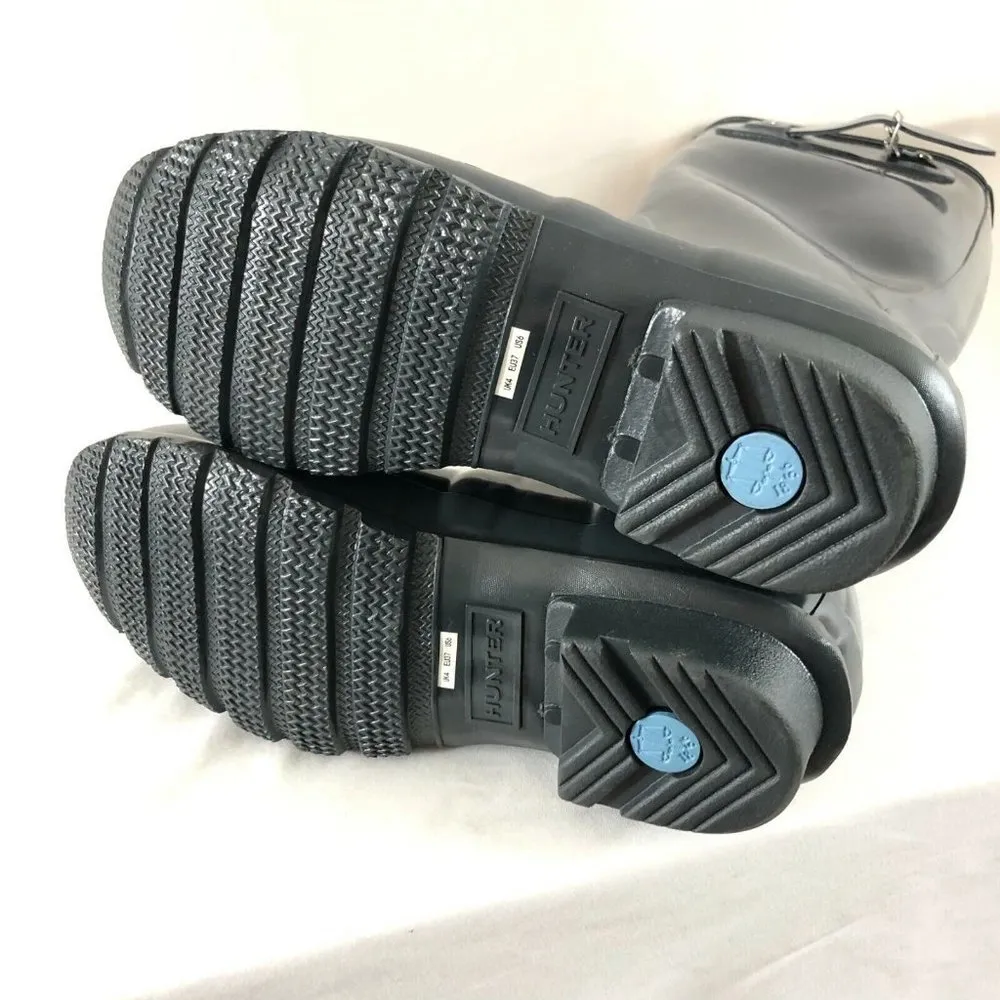 Hunter  Womens Rain Boots Original Tall Gloss Rubber Gray Size 6 - Image 4