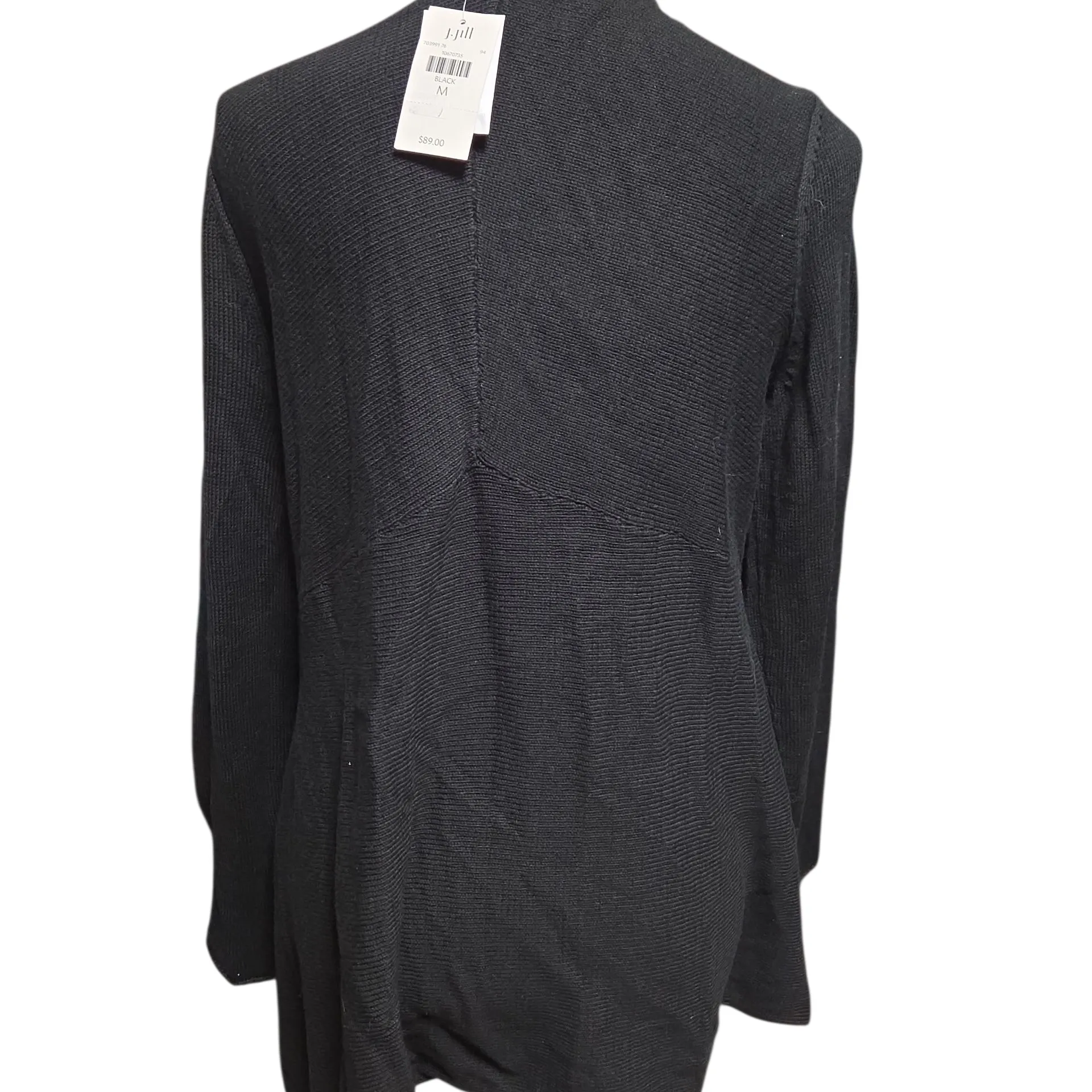 J. Jill NWT Elegant Black Women's Cardigan Size M - Image 4