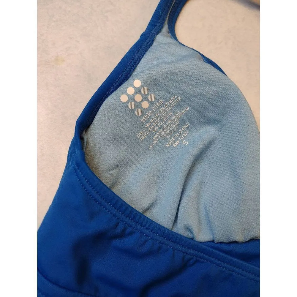 Title Nine Size S Blue Halter Tankini Top - Image 3