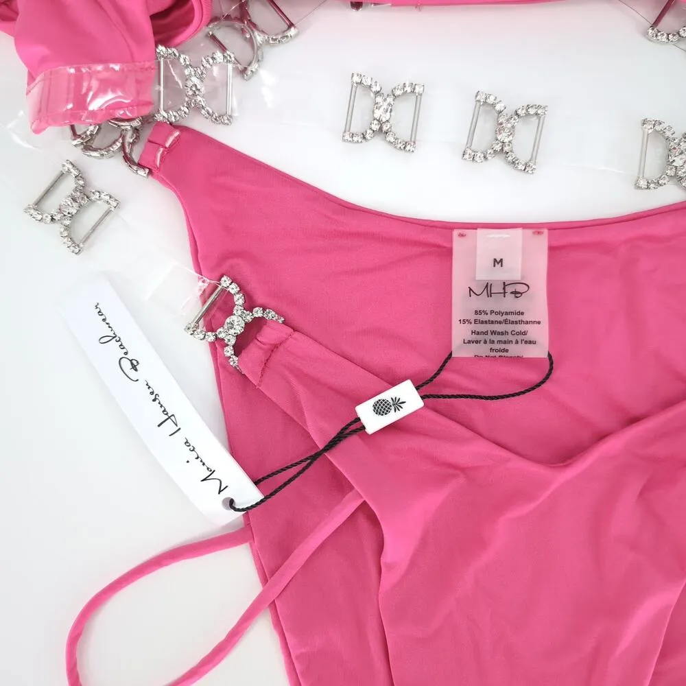 Monica Hansen Beachwear Shine Like A Diamond Pink Azalea Bikini Set - Image 13