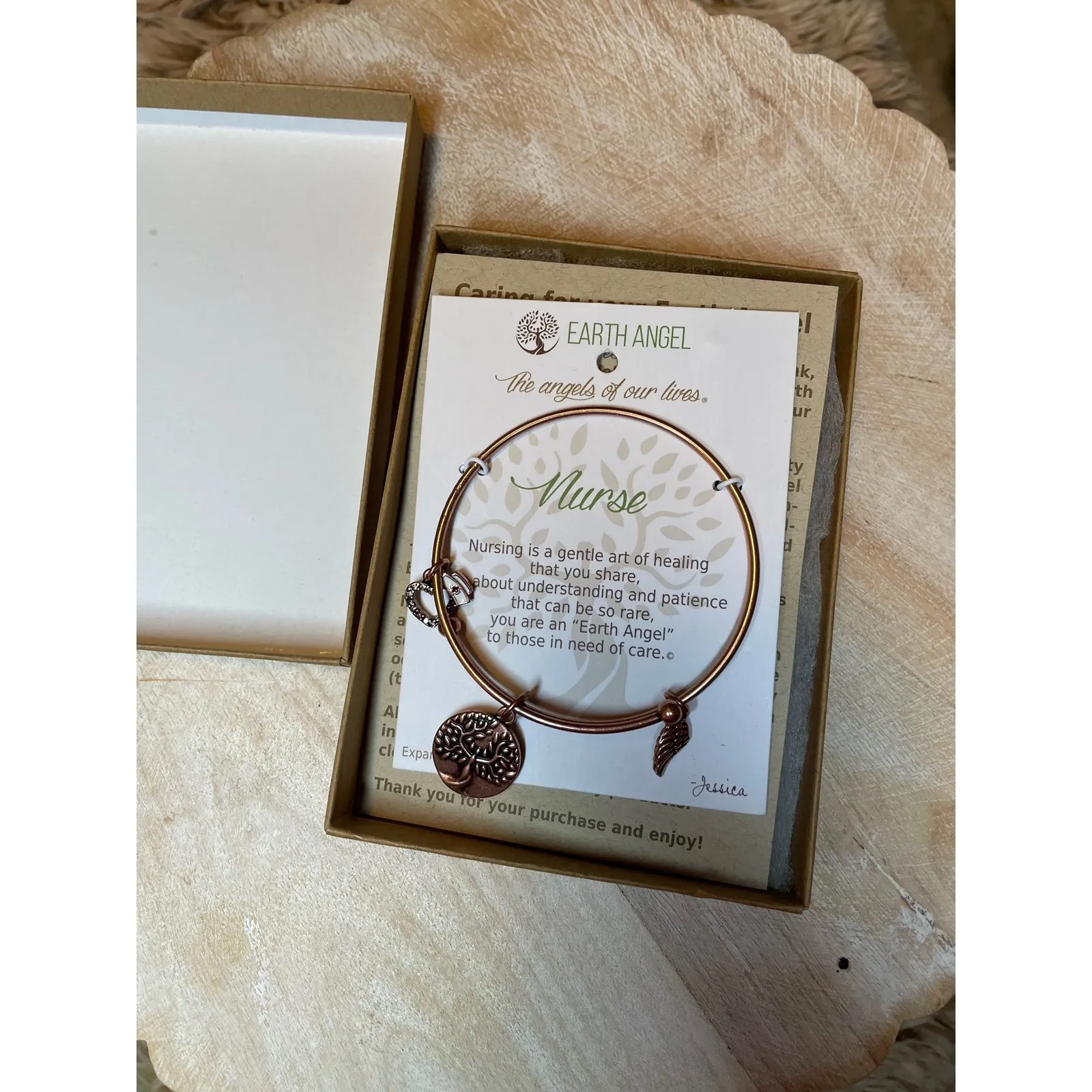 ￼New in‎ Box Earth Angel Nurse Bracelet - Image 3