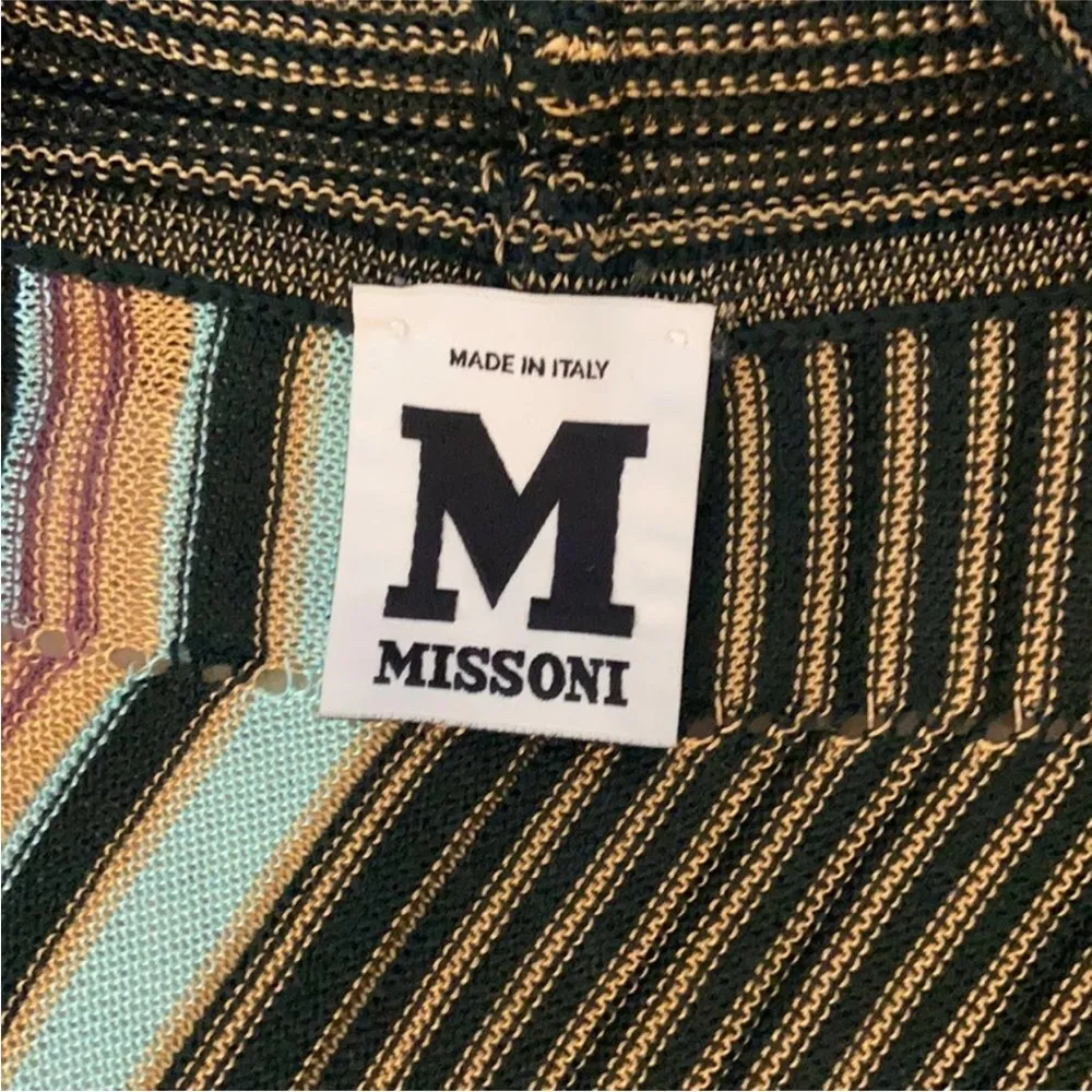 Missoni Stripe Woven Merino Wool Blend Open Sweater Cardigan Duster Sz40 US4 szS - Image 7