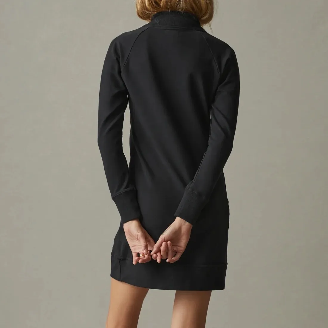 American Giant Women's Moto Dress Size S Made In USA Black - Image 10