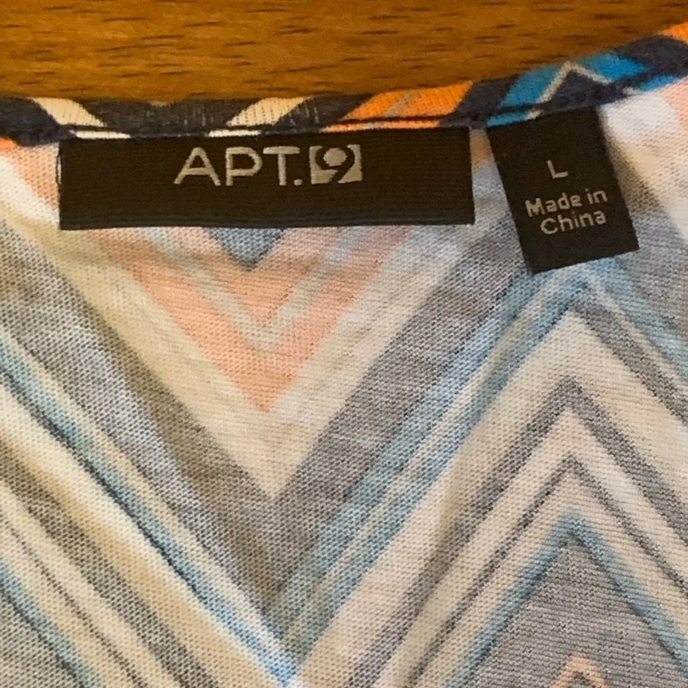 Apt. 9 top women’s large multi color tank top chevron pattern sequins bright - Image 5