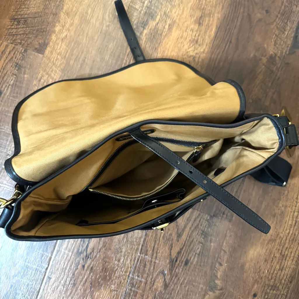 RALPH LAUREN COLLECTION, black leather messenger bag, NWT - Image 14