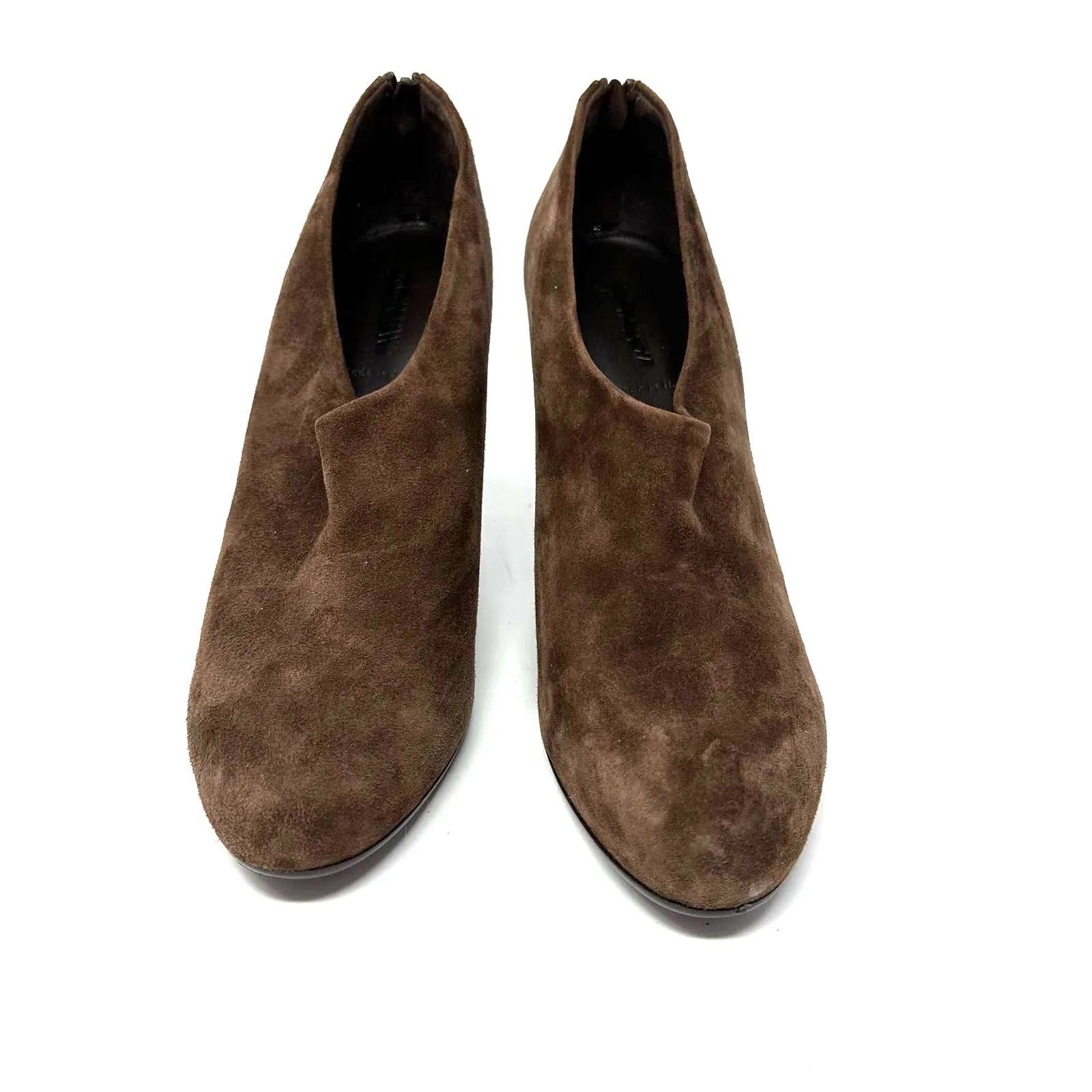 J. Crew size 9.5 heeled booties brown suede leather made‎ in italy 28668 - Image 11