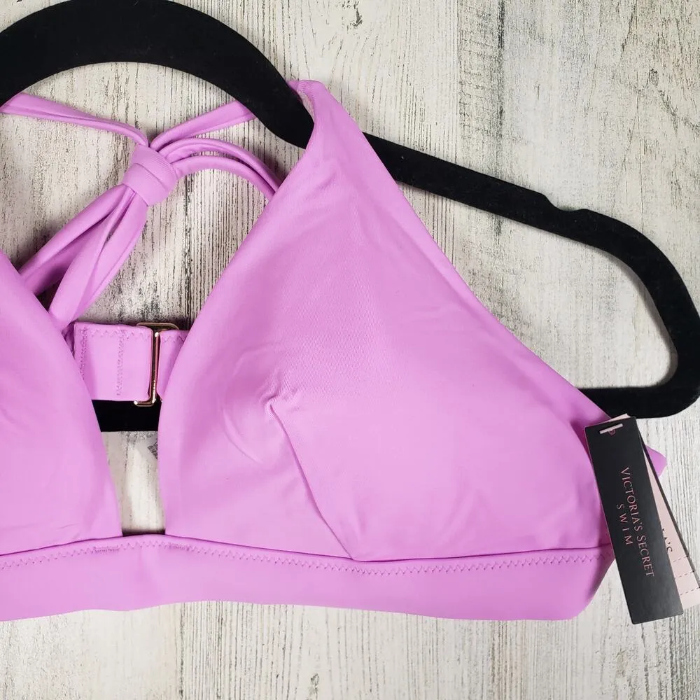 NWT Victoria's Secret Berry Gelato Pink Essential Halter Bikini Top Women's XL - Image 3