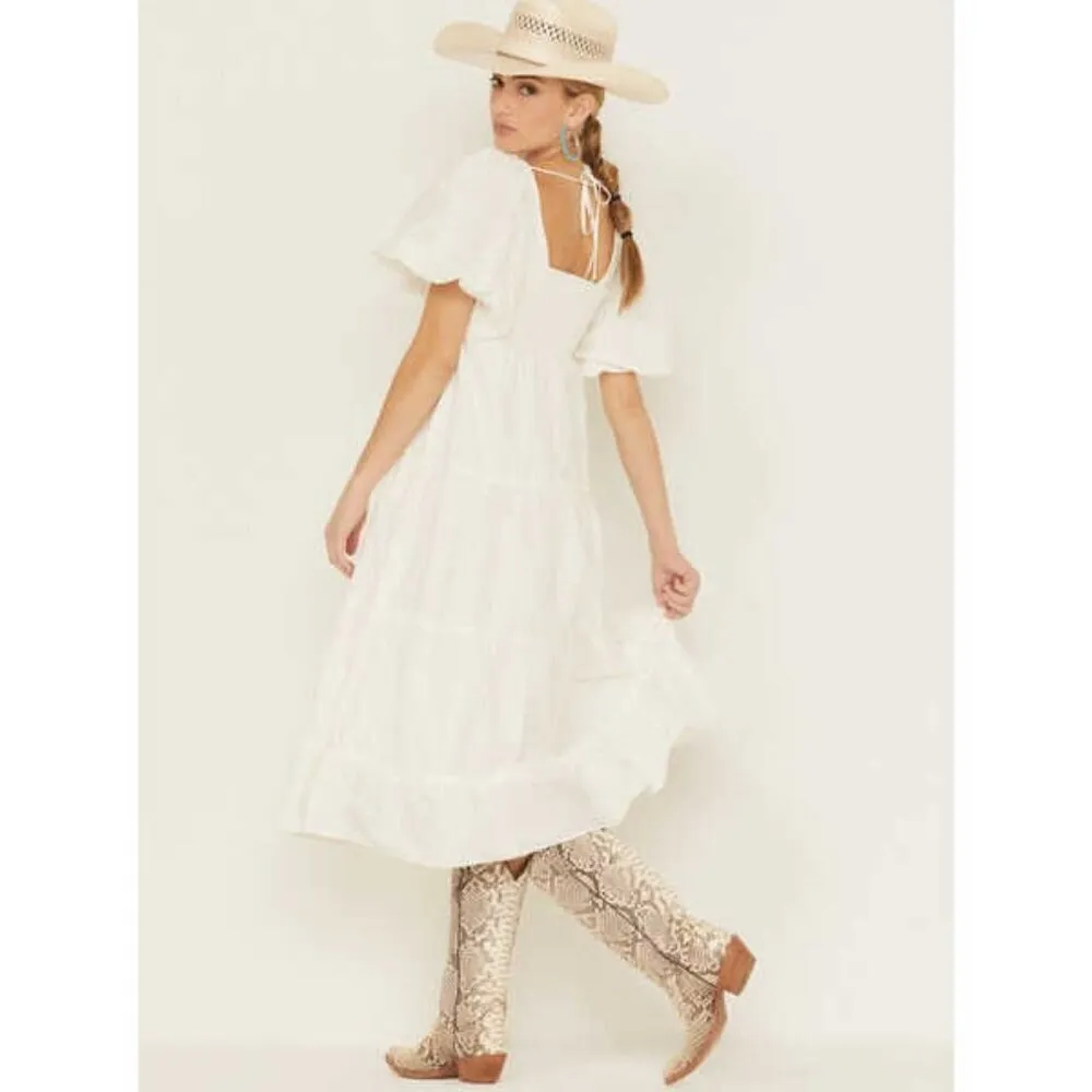 Show Me Your Mumu Odette Midi Dress in White Small Womens Long Cotton - Image 15