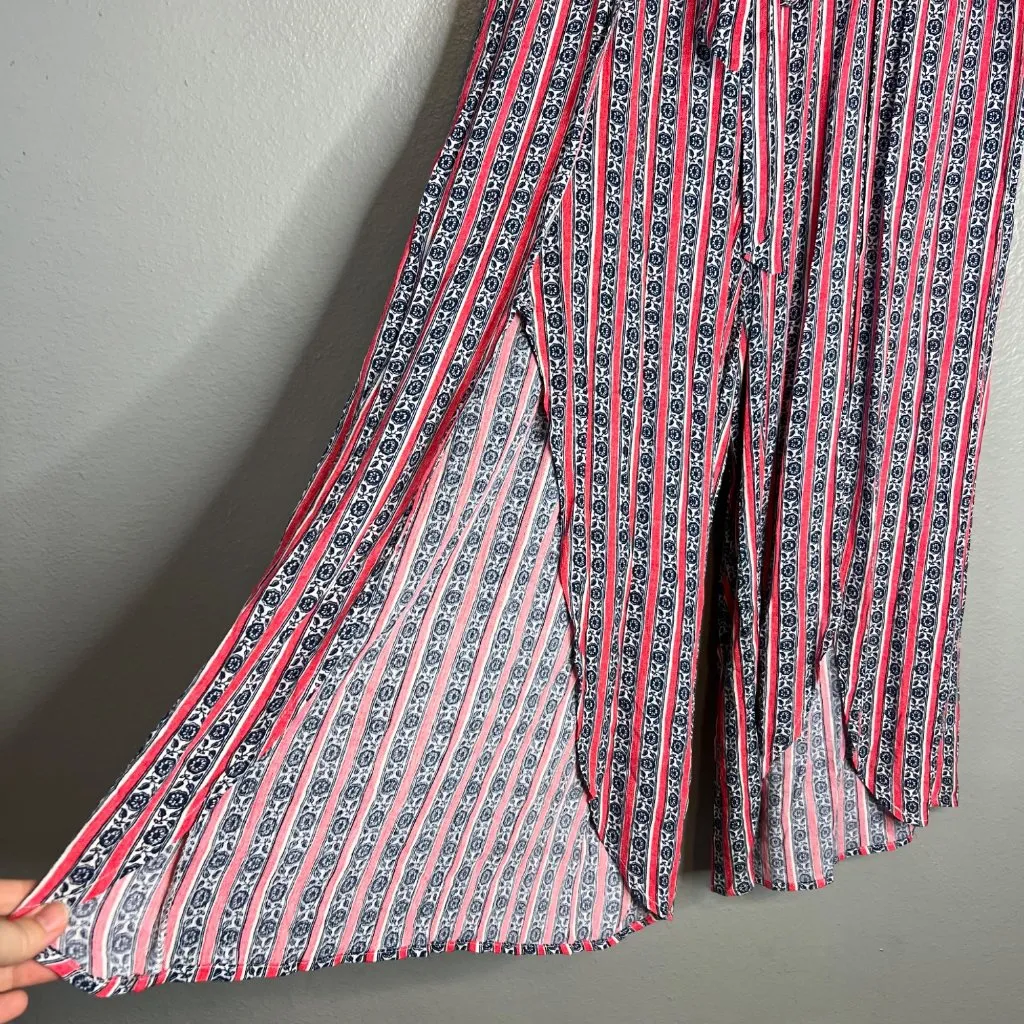 Olivaceous Flowy Wide Leg‎ Pants Size L Belted Lightweight Comfortable NWT - Image 4