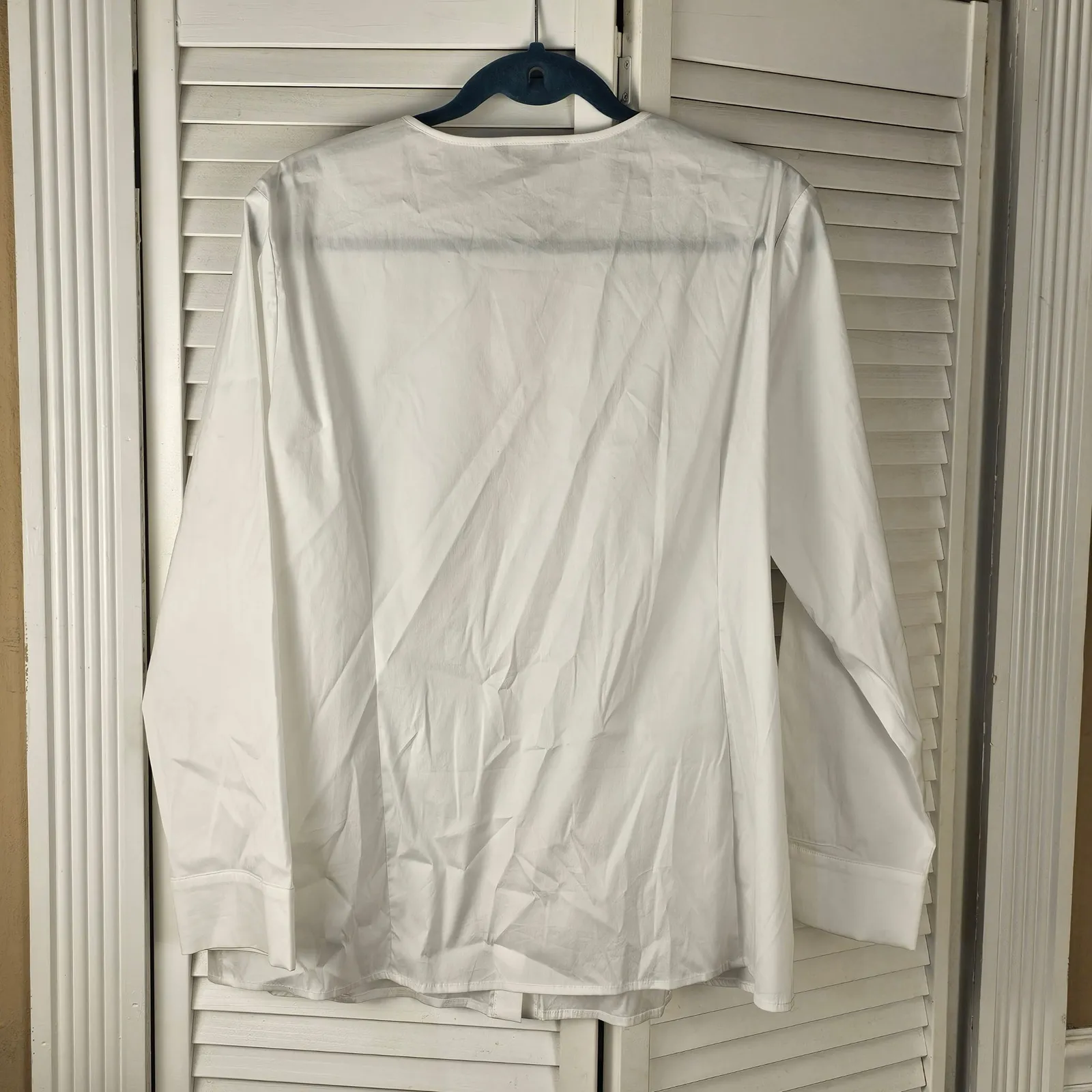 Misook‎ Womens White V Neck Blouse Large - Image 2