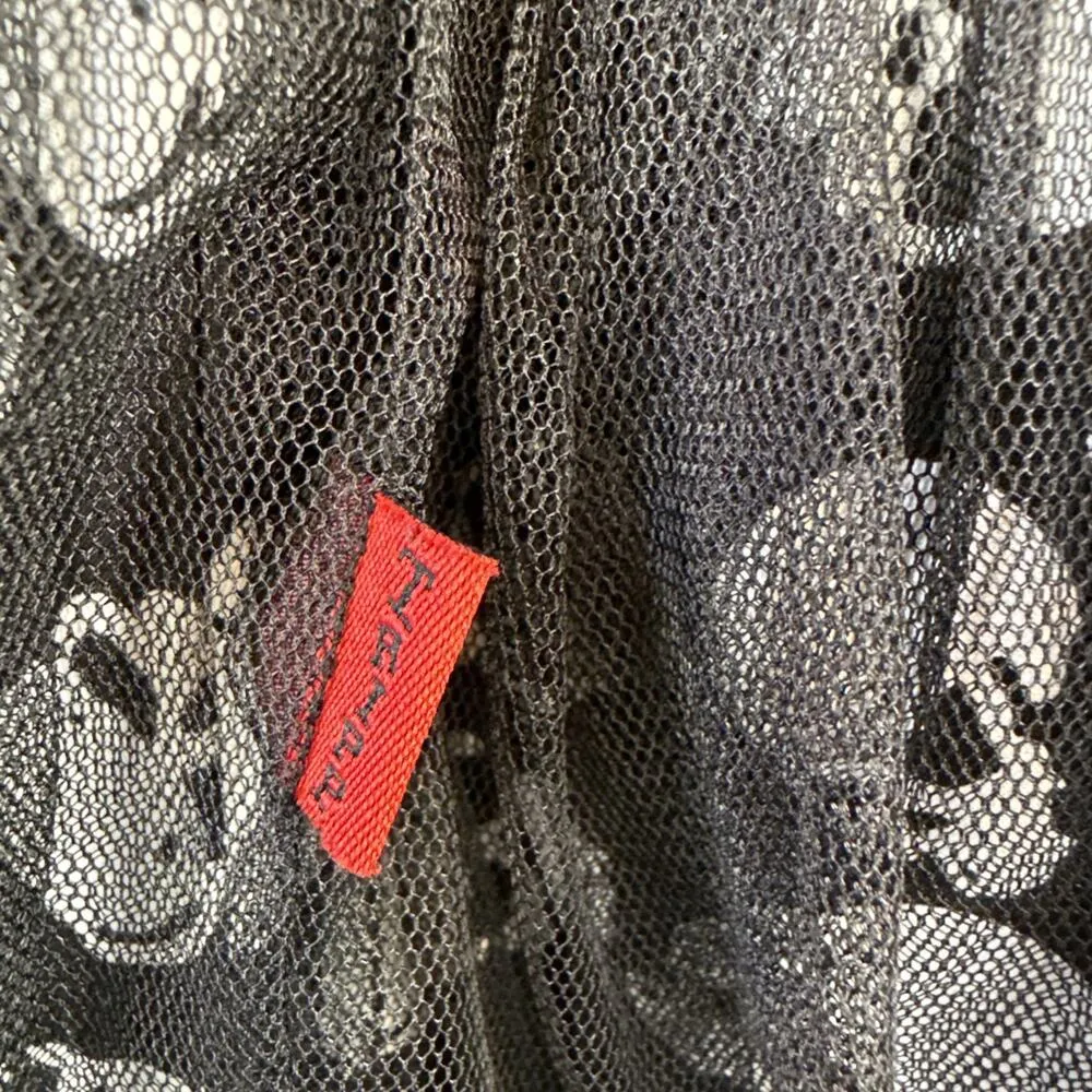 Tripp NYC Suspenders Skull Mini Skirt Size XXL Black White Tulle Ruffle Goth - Image 6