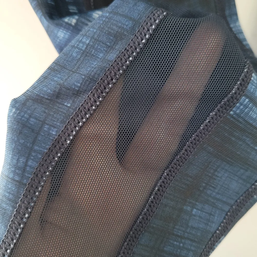 JoyLab Blue Mesh Detail Leggings - Image 4