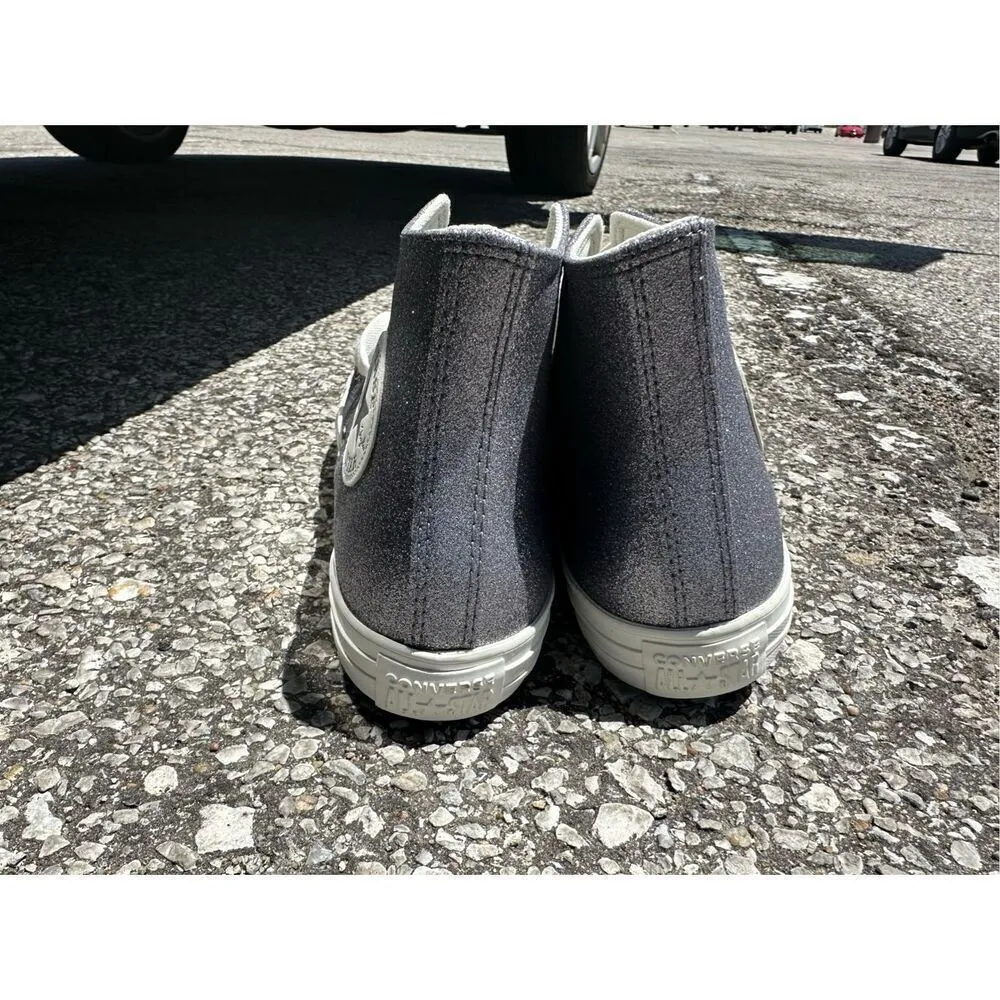 Converse Chuck Taylor High Top All Star Glitter Sneakers 'Gun Metal' - A07948C - Image 5