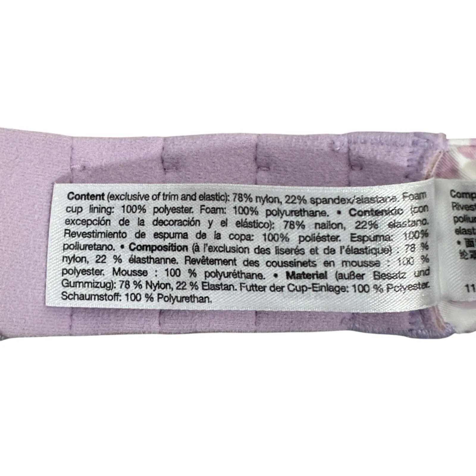 Bravado Designs Leopard Print Underwire Padded Bra Womens 36C Lilac Pastel - Image 5