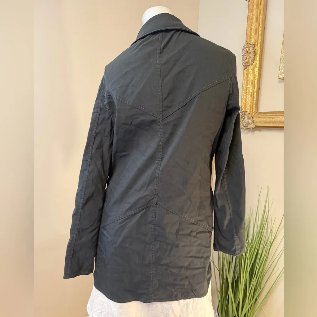 209 Brand Boutique Black Button Front Lightweight Jacket Women’s Size 8 - Image 4