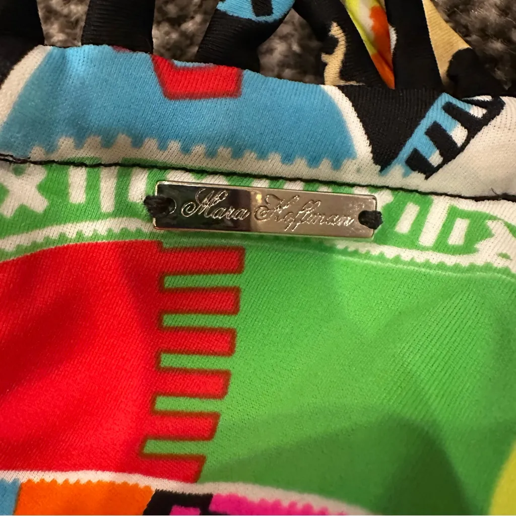 MARA HOFFMAN REVERSIBLE BASKET WEAVE BIKINI SET JAGUAR PRINT - Image 12