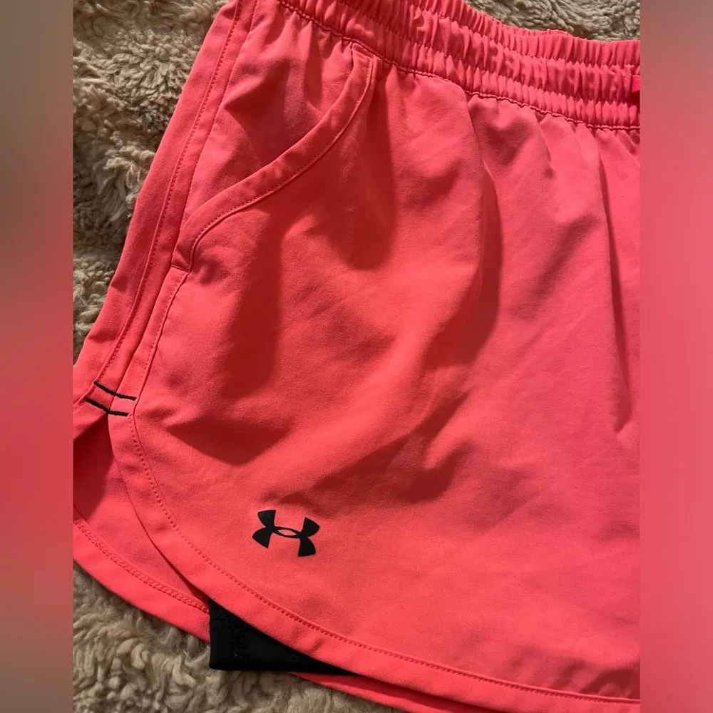 NWOT Under Armour Athletic Shorts with Built in Spandex Shorts - Image 3