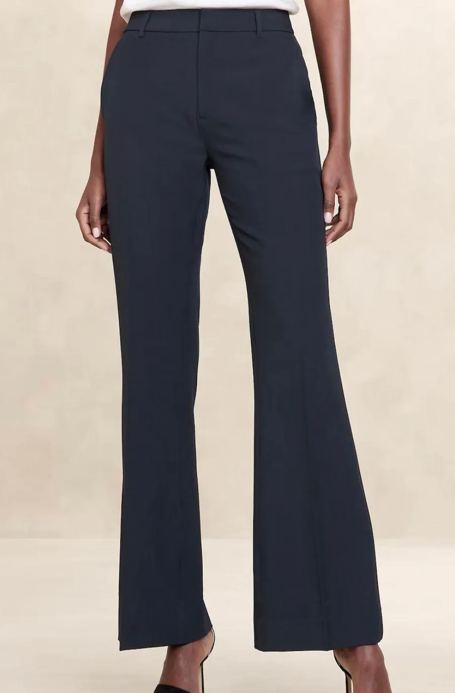 Banana Republic Black Sculpted Stretch Boot Cut Work Pants  - Image 2