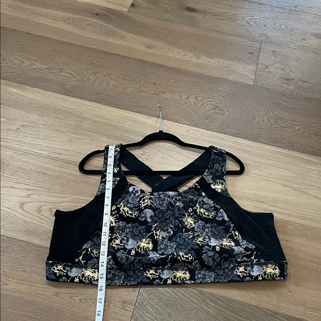 Torrid Active Floral Skull Sport Bra Size 4 - Image 9