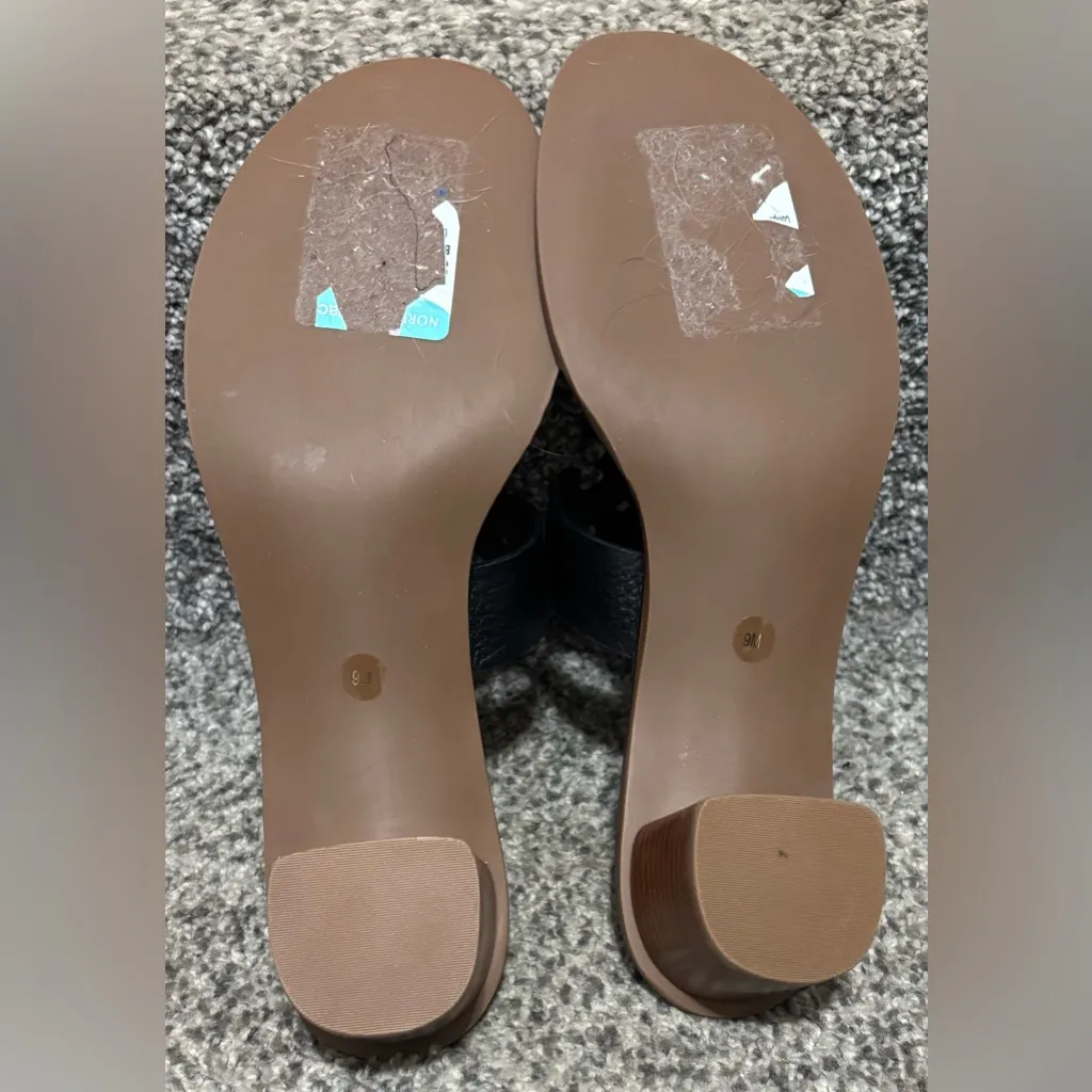 NEW Tory Burch Moore Black Leather Heeled Sandals - Image 12