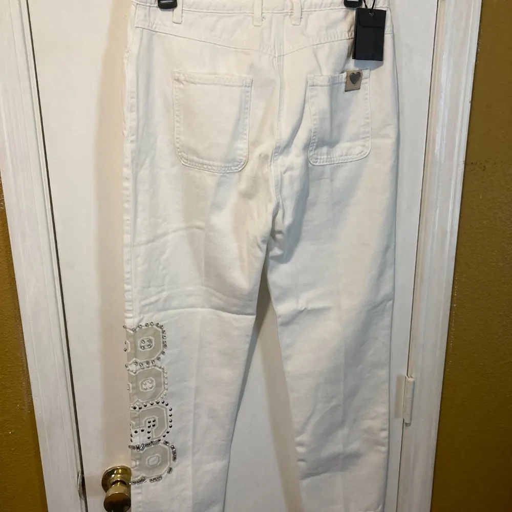 Twin Set women's size 26 gem embellished "8388" soft - Image 7