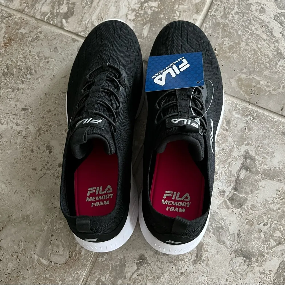 Fila Sneakers Memory Galaxia 3 Walking Shoes Black White  Size 10M NEW - Image 7