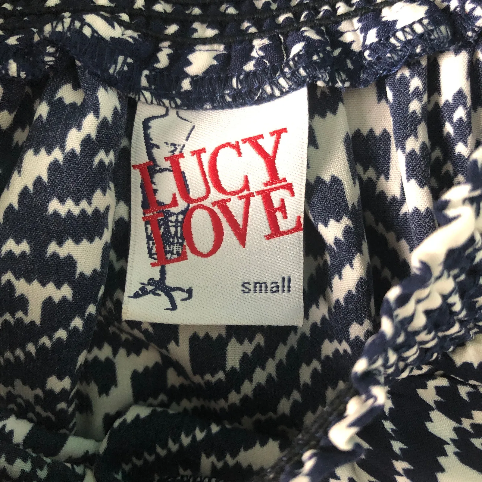 Lucy Love Cropped Top Womens Small Y2K Coquette Flared Sleeve Boho Romantic - Image 2