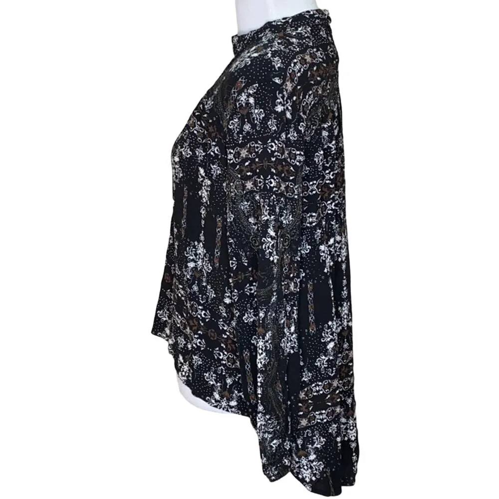 Gimmicks BKE Buckle Chocker Hi Low Boho Blouse XS - Image 4