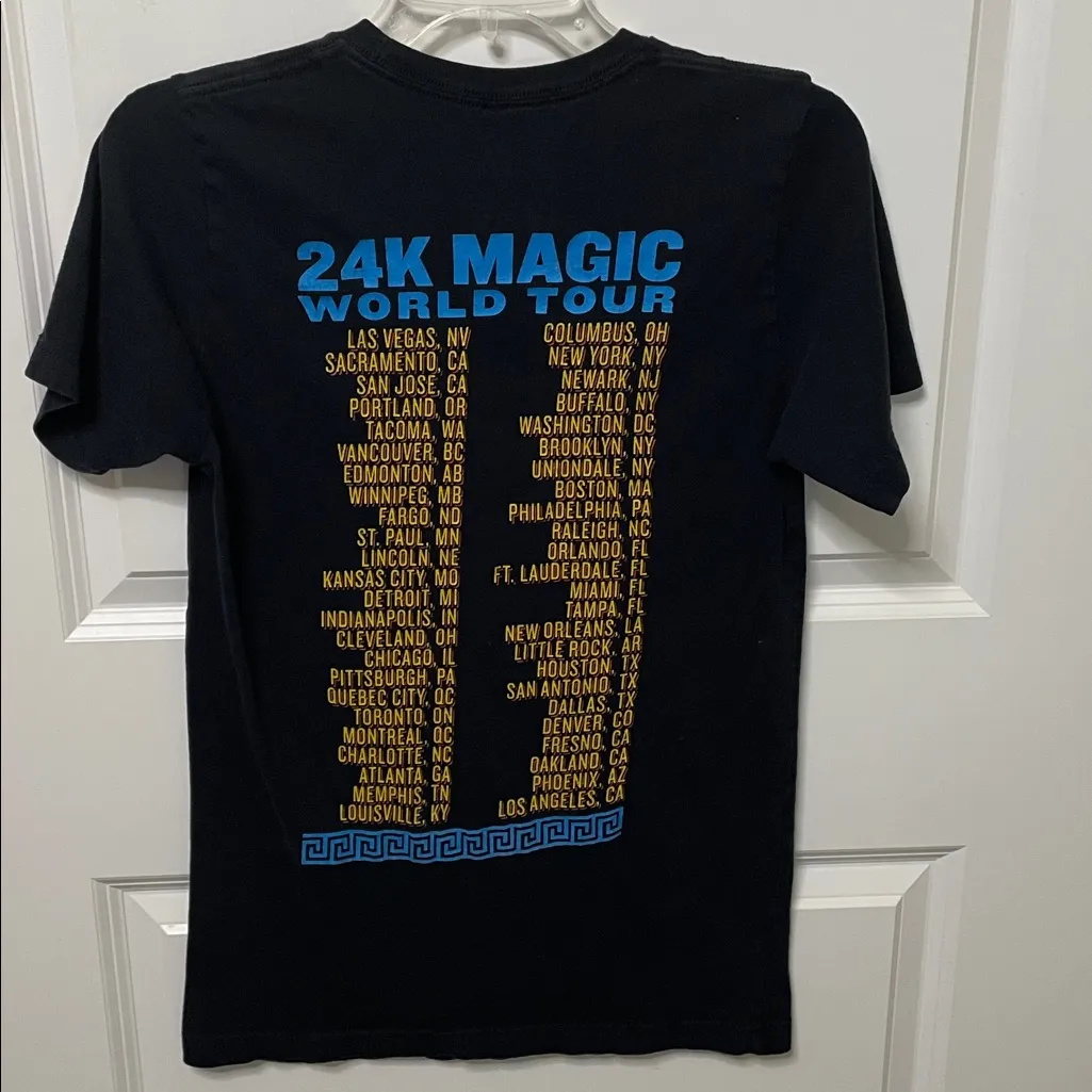 Bruno Mars 24K Magic World Tour Tee Small - Image 2