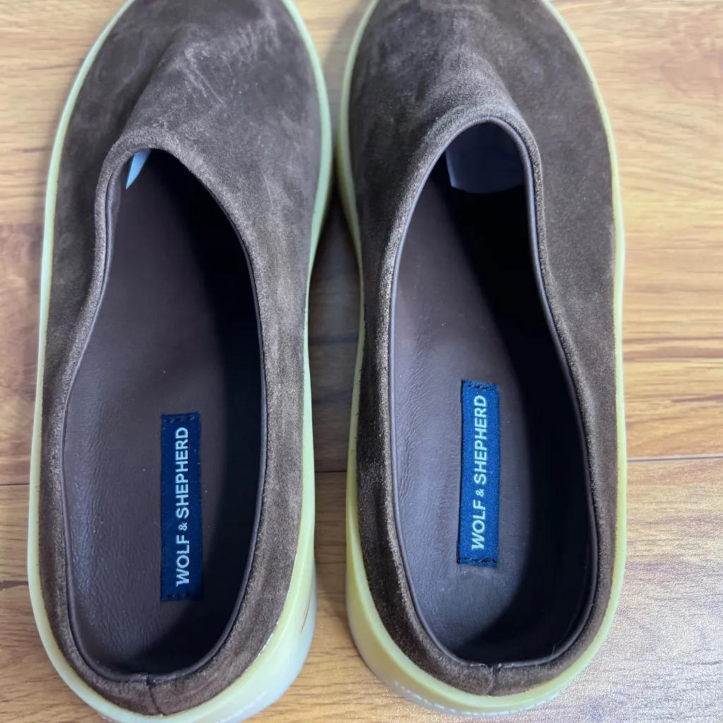 Wolf & Shepherd Cruise Slip On Shoes Womens Size 9‎ Brown Suede Mule Slide - Image 2