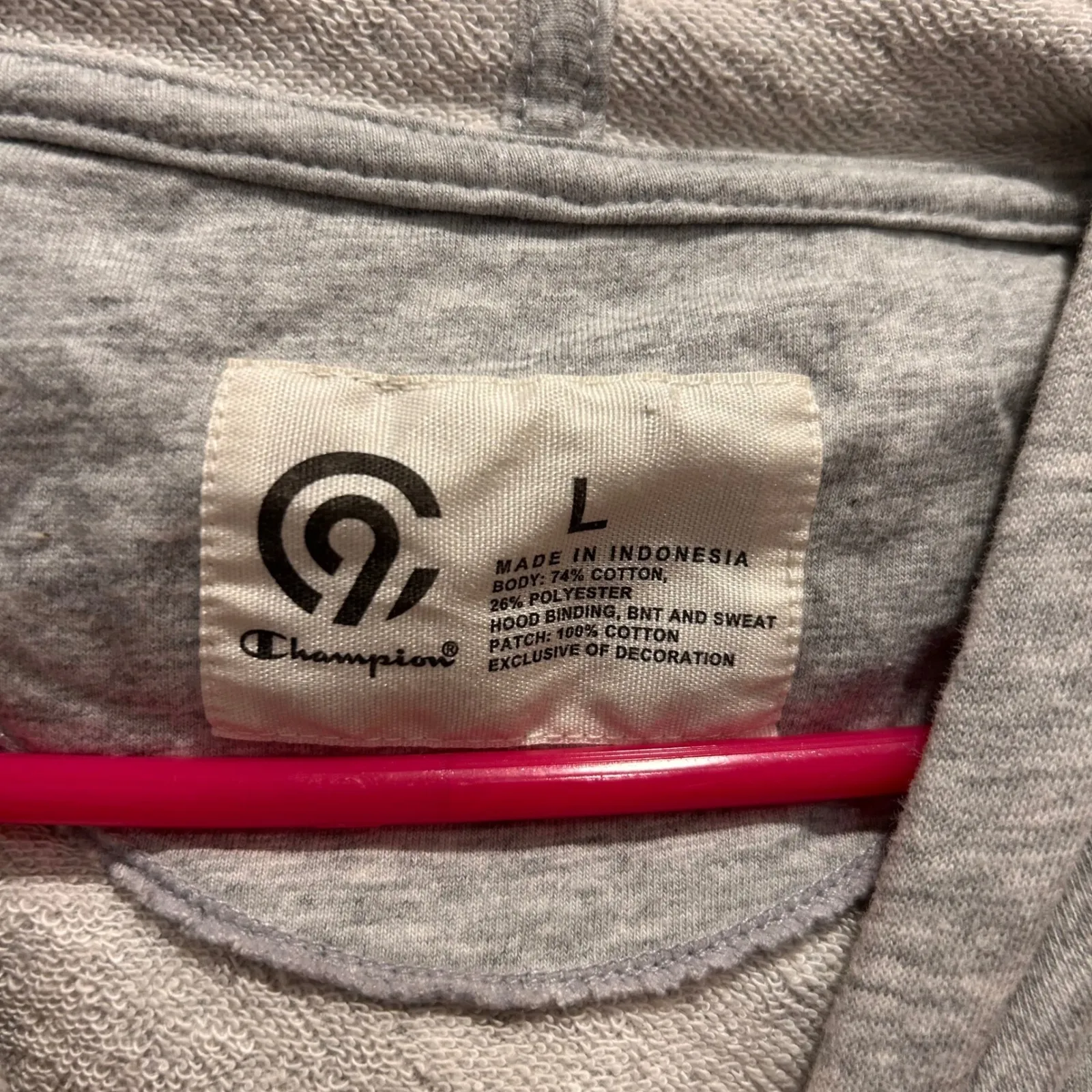 Champion Women‎ Gray Sleeveless Hoodie Sweatshirt Vest Pocket  L Workout Beach - Image 4