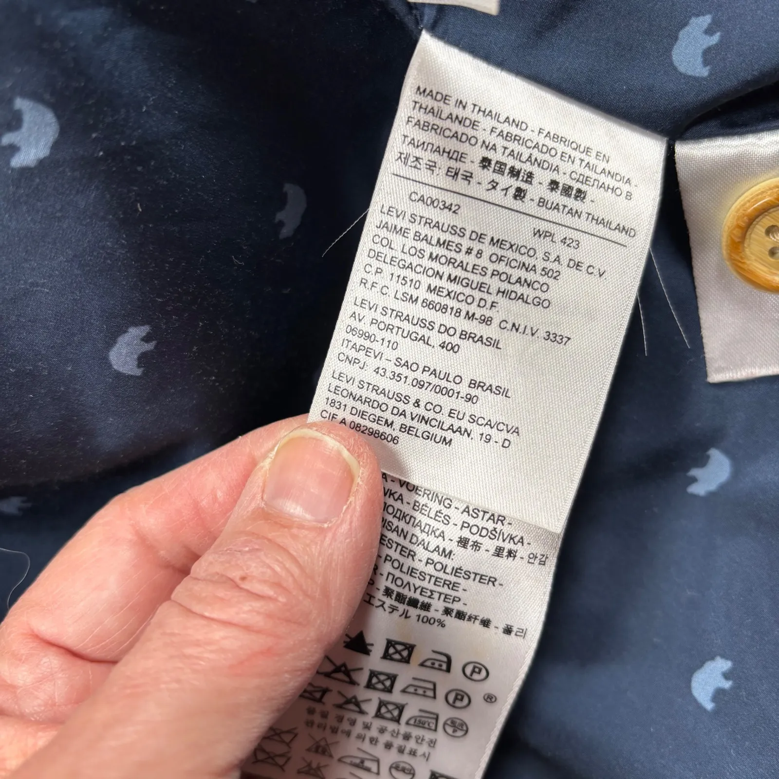 Levi's Duffle Coat Hooded Toggle Button Gray Wool Blend Women's L G - Image 8