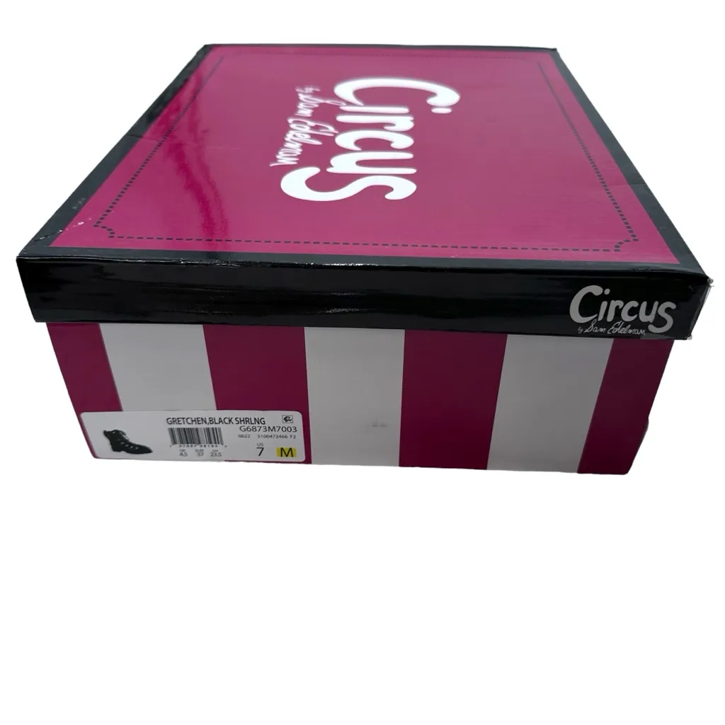 Circus Sam Edelman Combat Boots Womens 7 Black Faux Leather Shearling Gretchen - Image 10