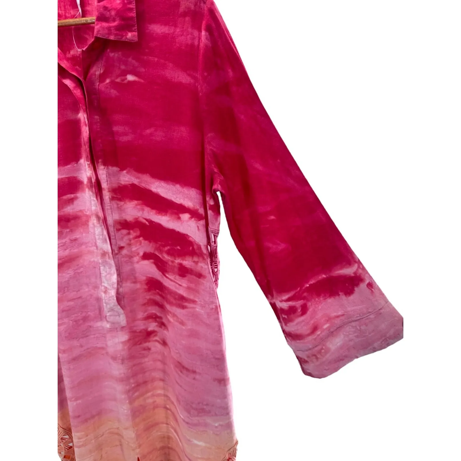 Young Fabulous &‎ Broke Womens Ombre Tie Dye Cover Up Beach Long Dress M NWOT - Image 4