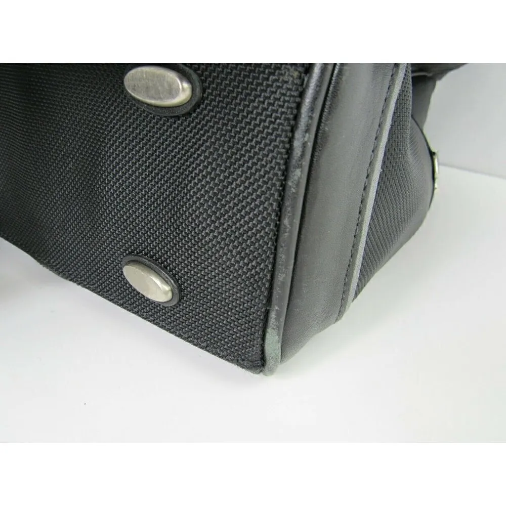 Tumi Black Nylon‎ Purse Tote Handbag Bag Leather Organizer Travel - Image 12
