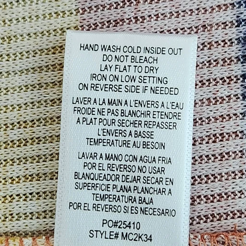 Bobeau Striped Knit Cardigan Sweater Size Small NWOT Draped Front Cardigan - Image 7