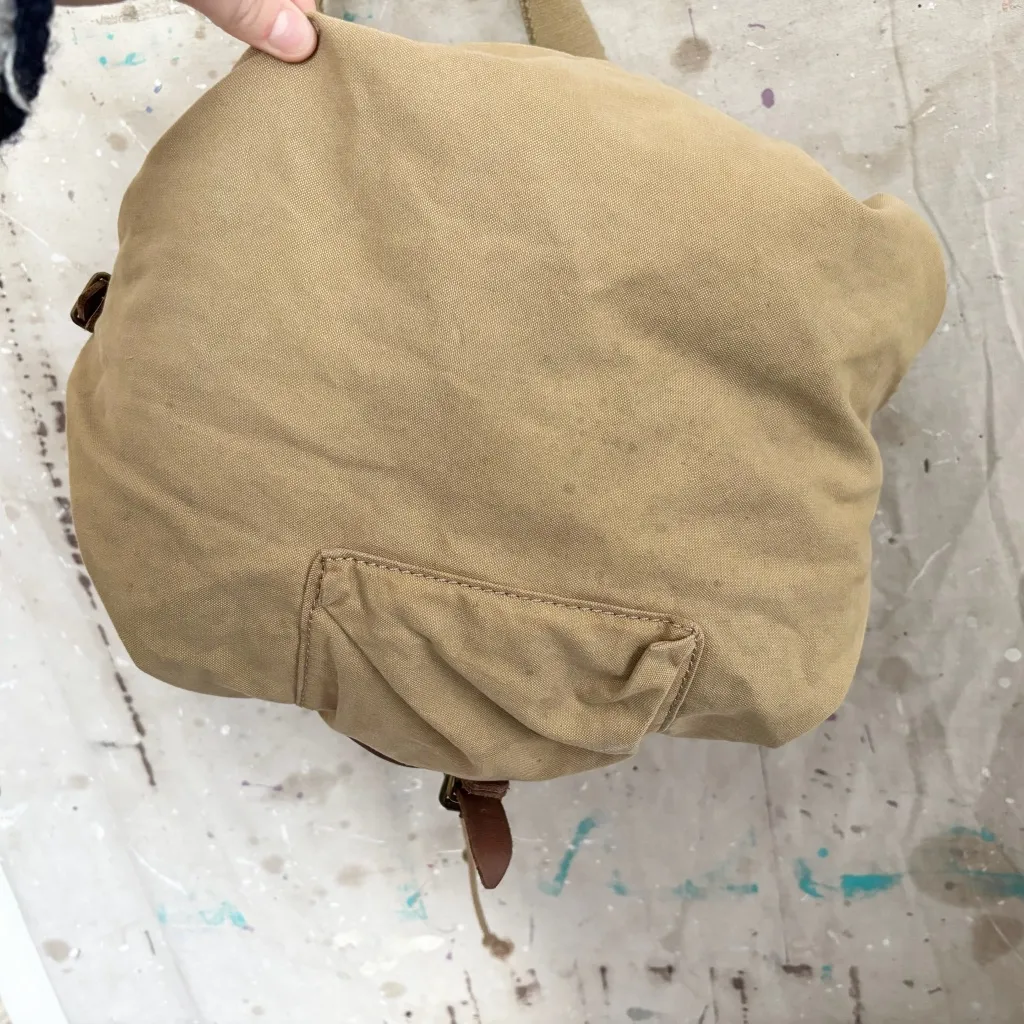 Ralph Lauren Denim & Supply Rucksack Brown Canvas Military Bag Shoulder Utility - Image 8