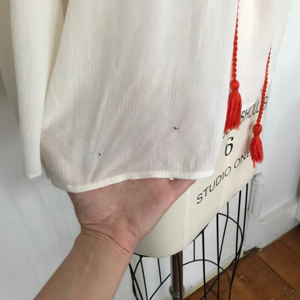 Boho Embroidered peasant blouse by Sugar + Lips M - Image 5