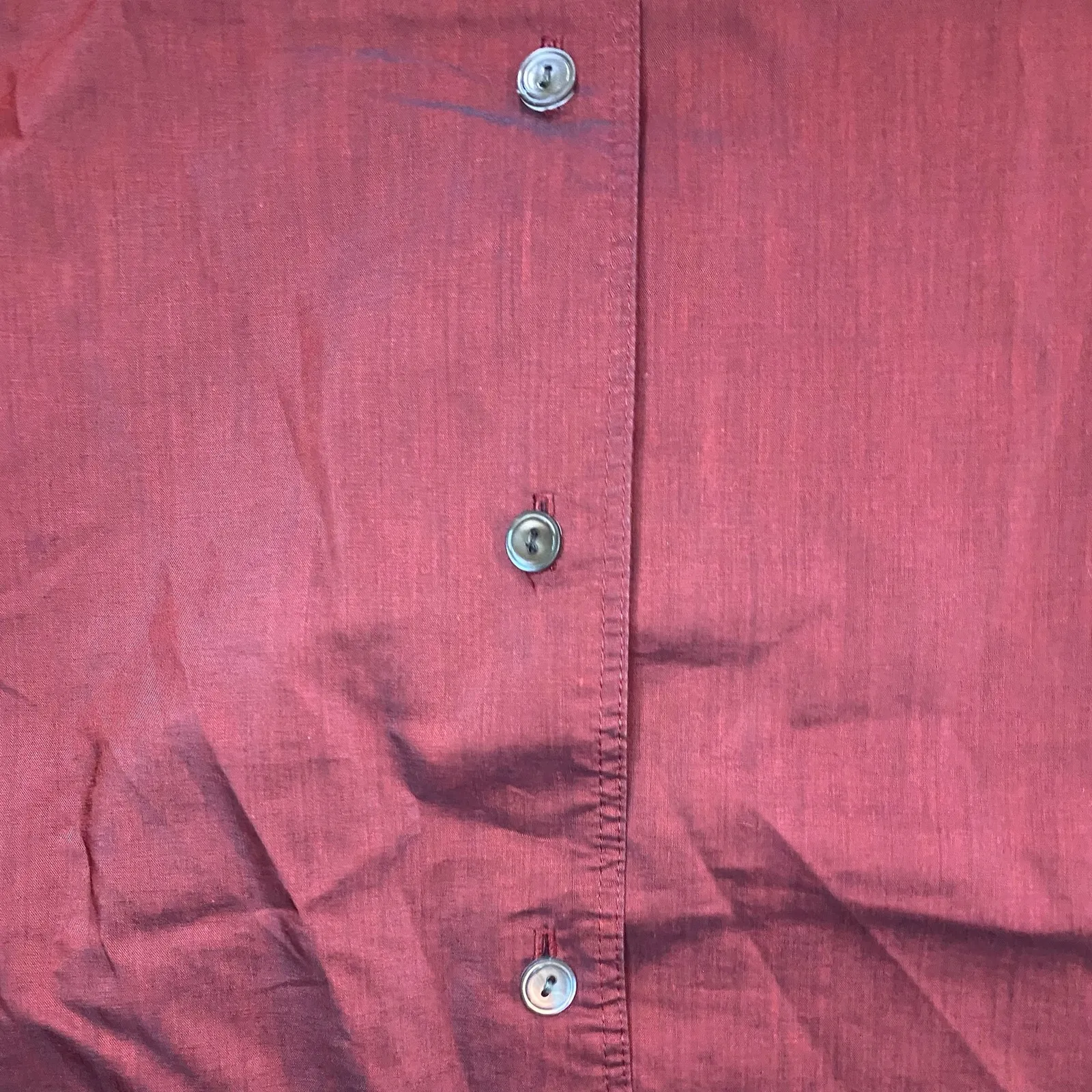 Doncaster Metallic Red Oversized Poplin Shirt Top Womens 4 - Image 6