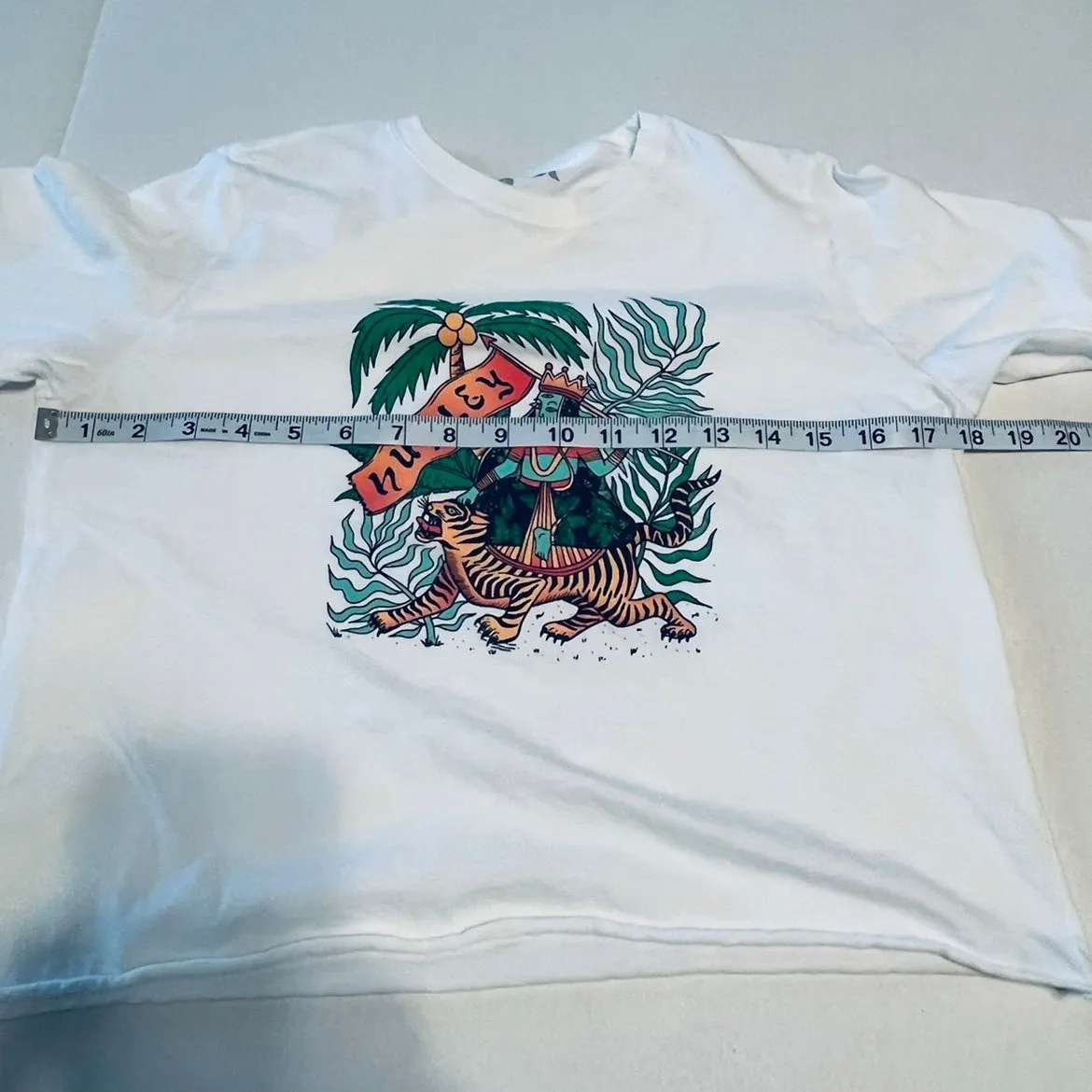 Hurley cropped‎ t-shirt White Shirt Women's large - Image 3