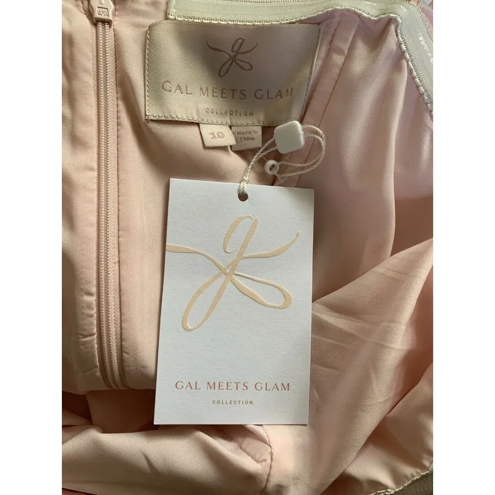 Gal Meets Glam Tyler Off Shoulder Dress Ballet Pink 10 Medium New SEE PHOTOS - Image 7