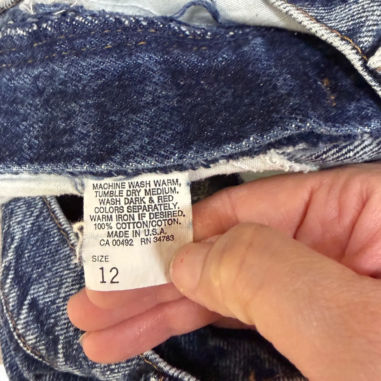 Lee Women's Vintage Acid Wash Denim Pencil Skirt Size 12 - Image 8