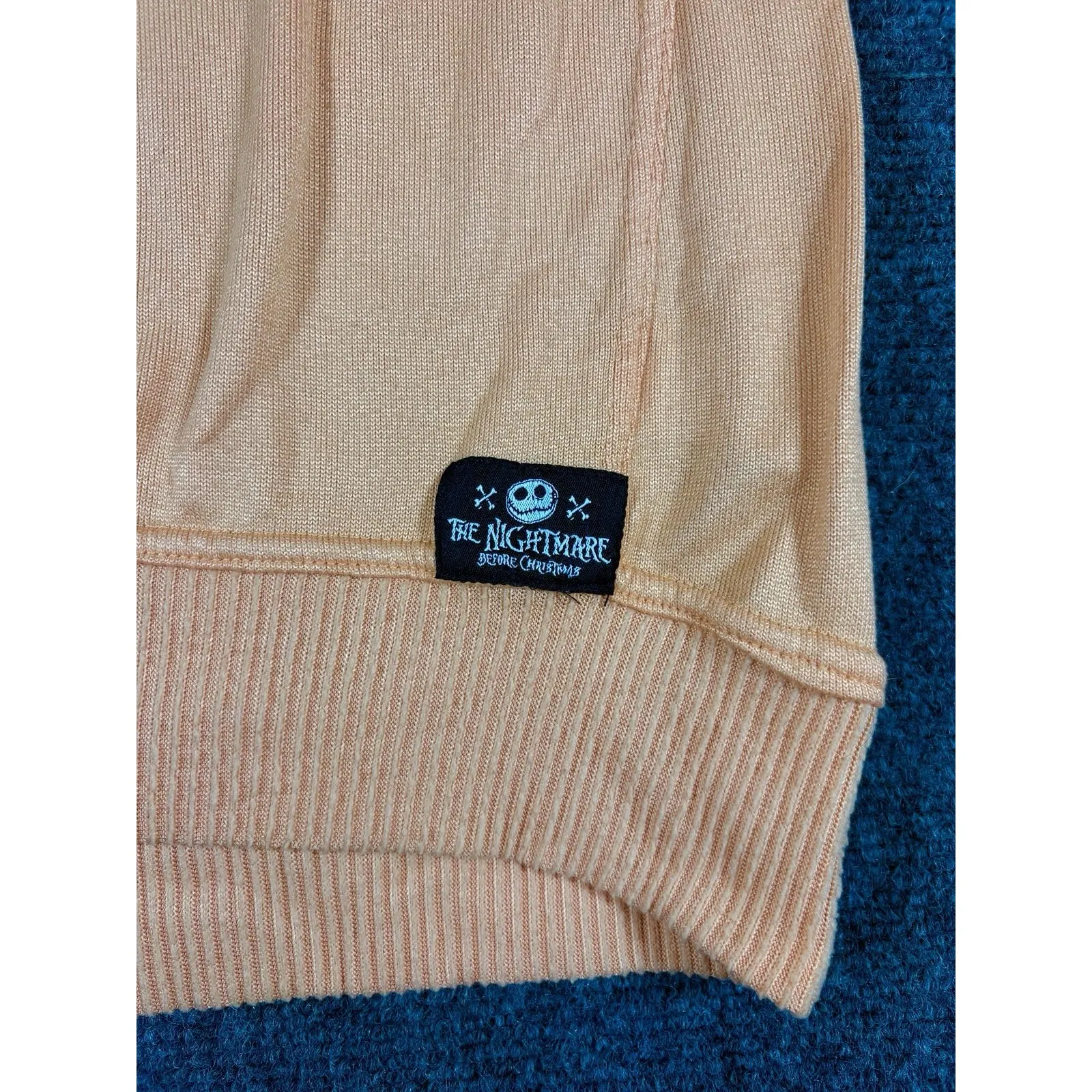 Disney The Nightmare Before Christmas Sz S Hoodie Over Sized‎ Sleep Shirt Orange - Image 3