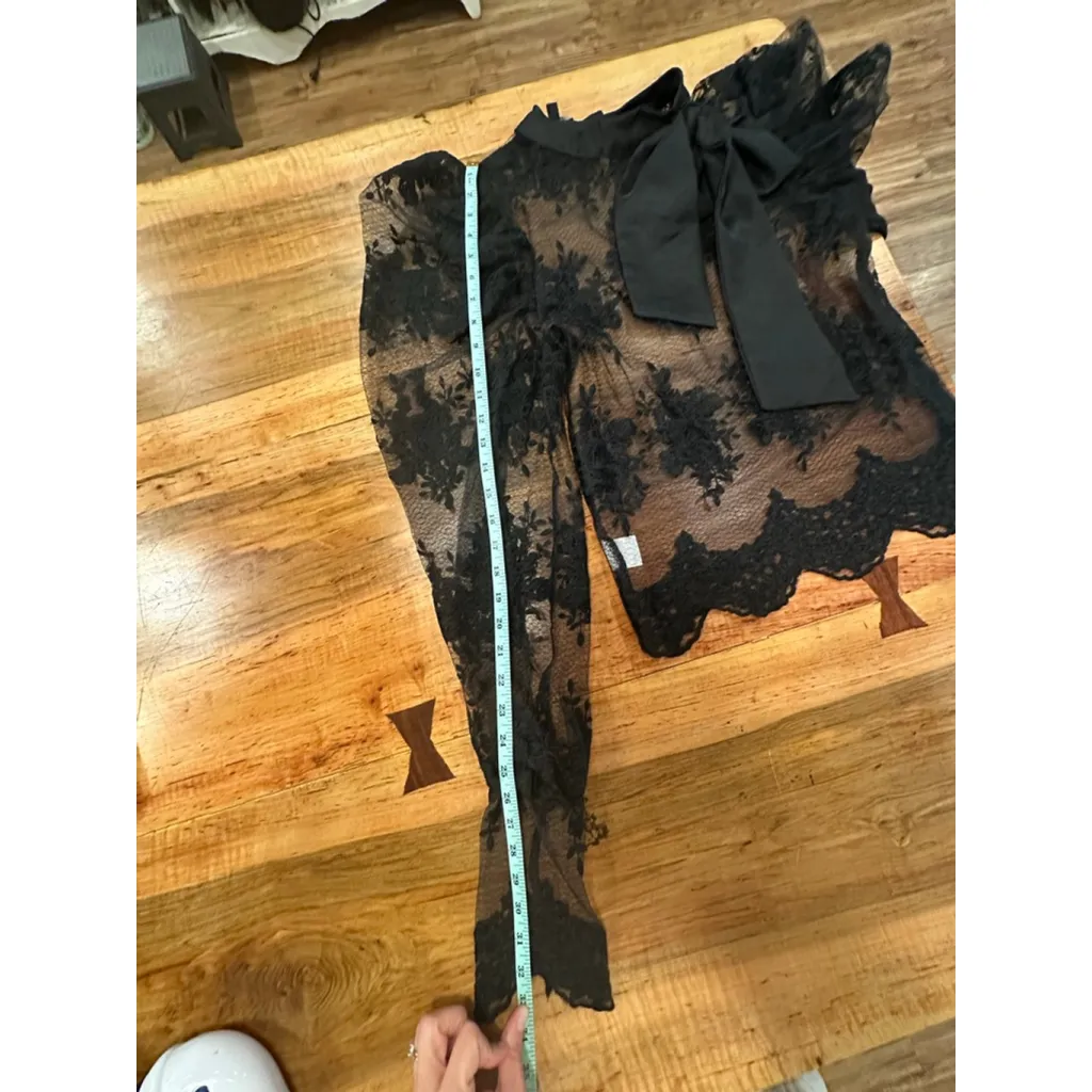 Women's EillyBazar Black Lace Blouse M Size M - Image 12