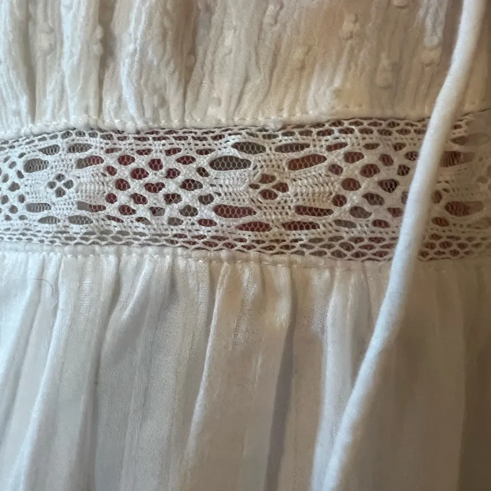 Lulus White Sleeveless Tiered Dress Boho Sexy Prairie Cottagecore Large FLAWS - Image 8