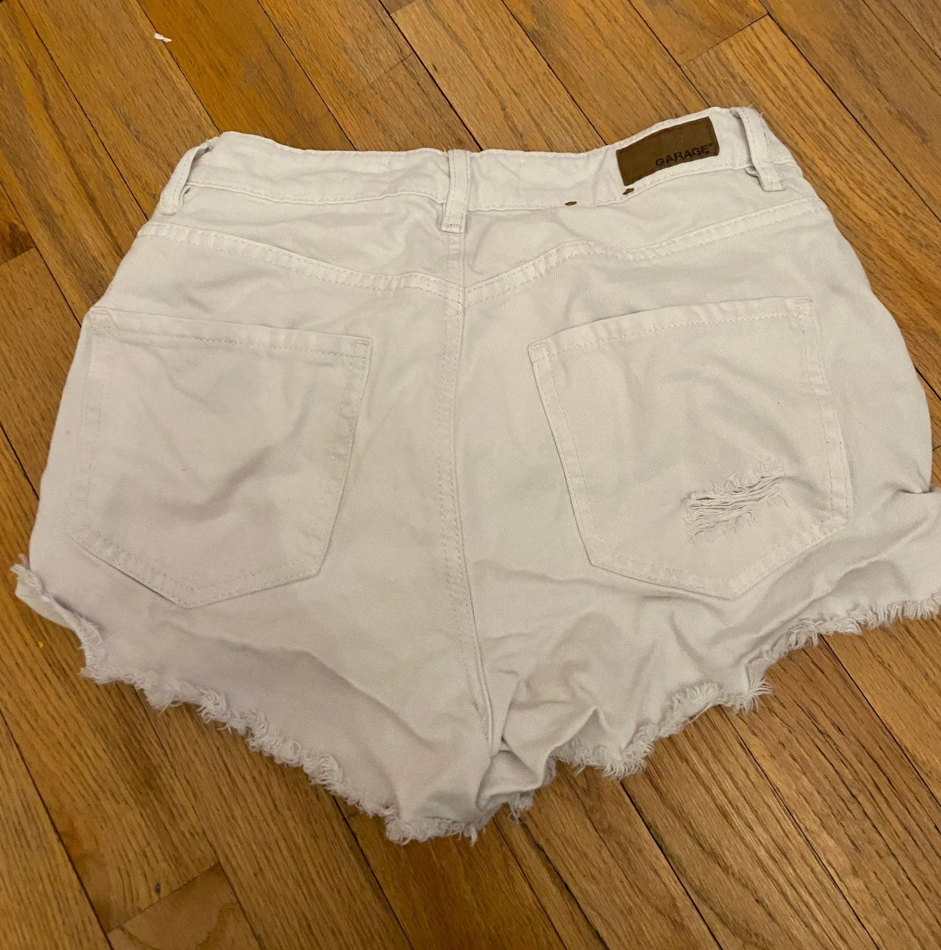 Garage White Denim Shorts - Image 3