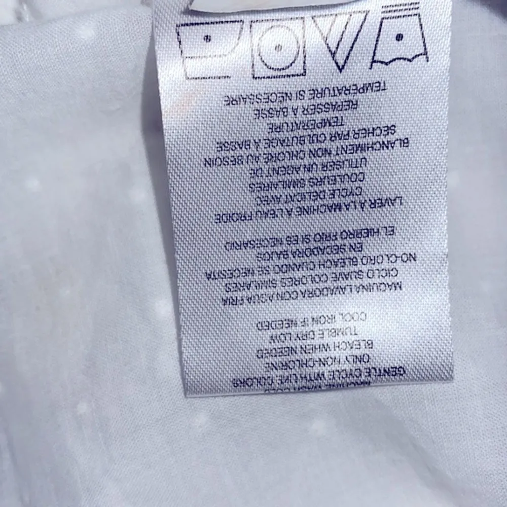 Ellen Tracy white cotton button down top white size medium - Image 9