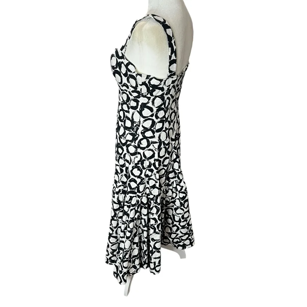 Teri Jon Rickie Freeman Black & White Abstract Print Fit & Flare Dress 6 - Image 5